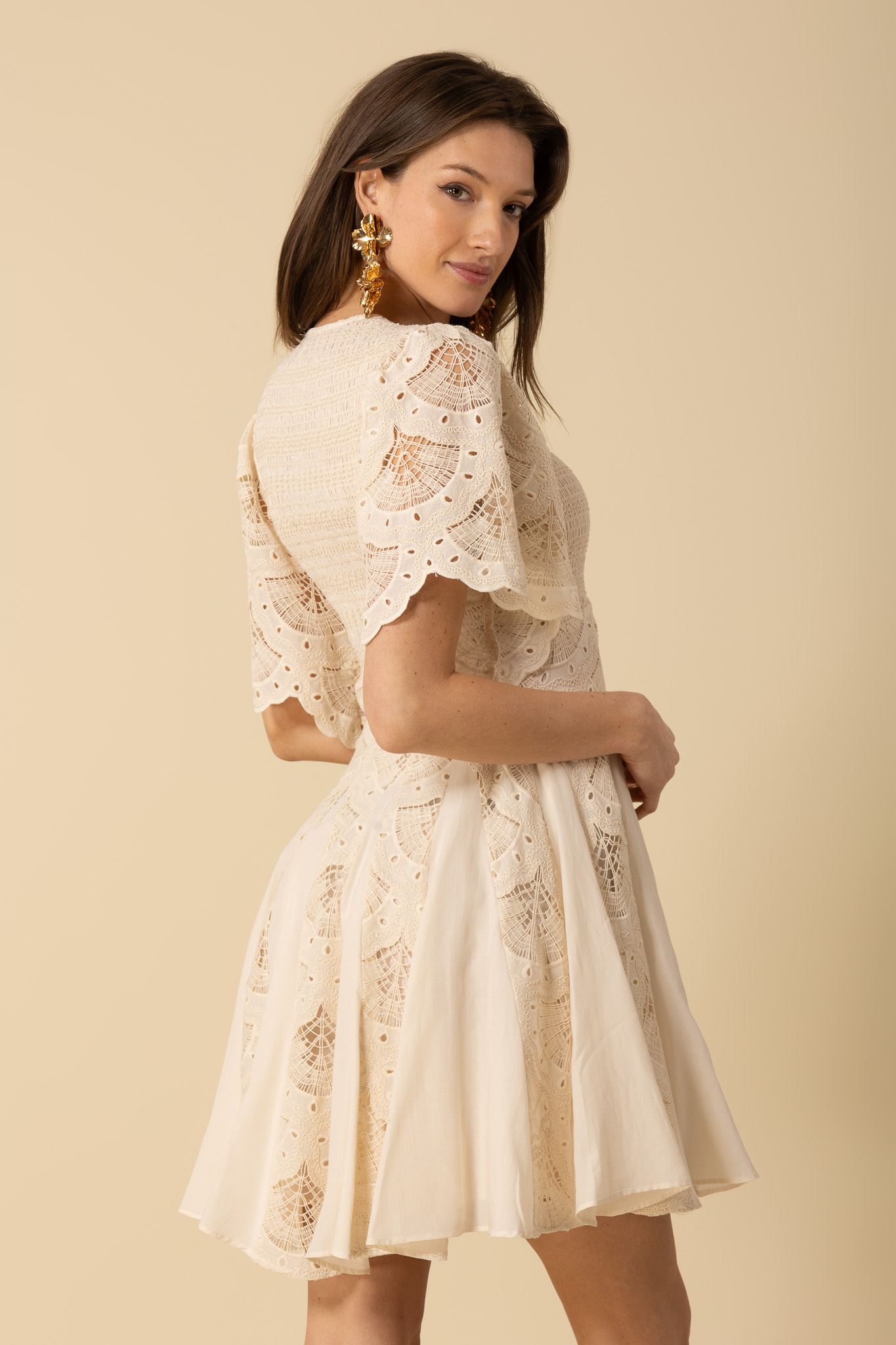 Hale Bob Journi Dress Ivory