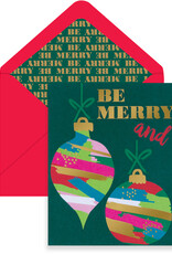 Gift Wrap Company Ornaments Merry Boxed Cards 5 Count