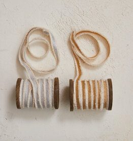 Metallic Ribbon on Wood Spool