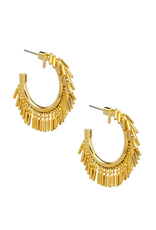 Zenzii Metal Fringe Hoop Earring