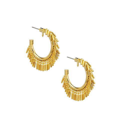 Zenzii Metal Fringe Hoop Earring
