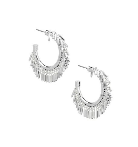 Zenzii Metal Fringe Hoop Earring