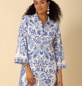 Hale Bob Kathryn Collared Dress Navy