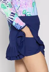 G Lifestyle Double Ruffle Skort Navy