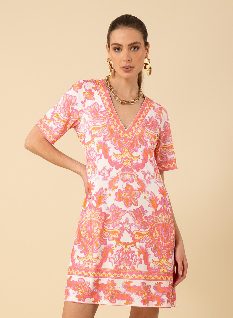 Hale Bob Bethany Dress Pink