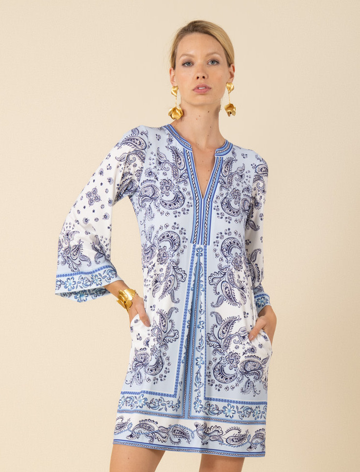 Hale Bob Amaia Dress Blue