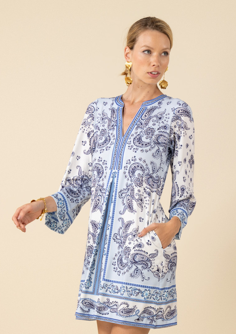 Hale Bob Amaia Dress Blue