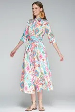 Vilagallo Brenda Dress Ikat Multi