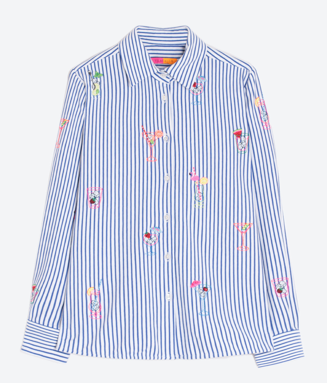 Vilagallo Isa Shirt Blanca Azul