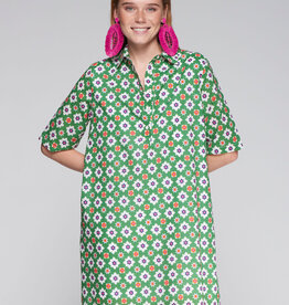 Vilagallo Vilagallo Geometric Dress Green