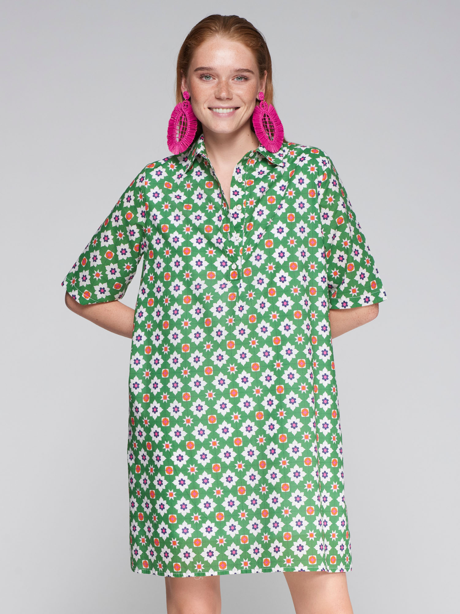 Vilagallo Vilagallo Geometric Dress Green