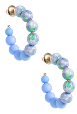 Jewelry Small Mixed Beads Hoop Earring