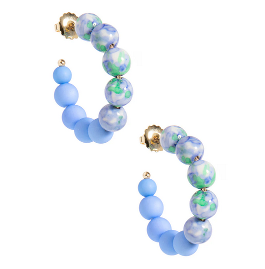 Jewelry Small Mixed Beads Hoop Earring