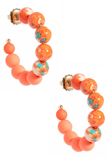 Jewelry Small Mixed Beads Hoop Earring