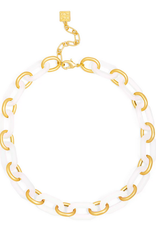 Zenzii Multi Color Resin Links Collar Necklace