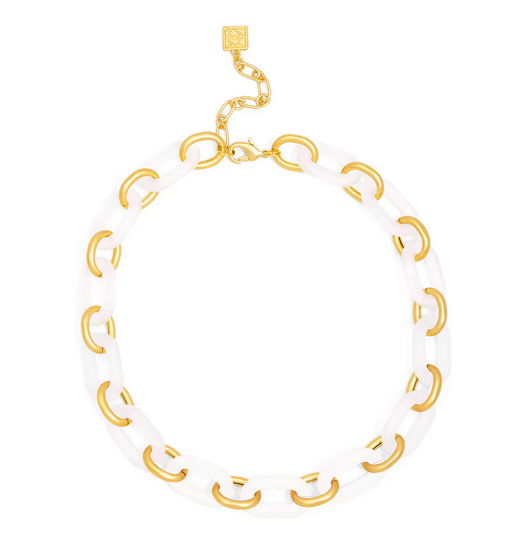 Zenzii Multi Color Resin Links Collar Necklace