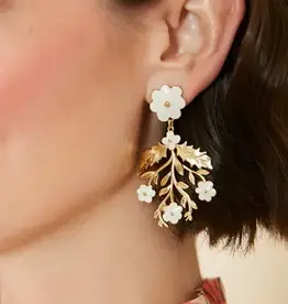 Spartina Delphinium Earrings Cream