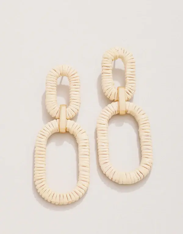 Spartina Straw Link Earrings