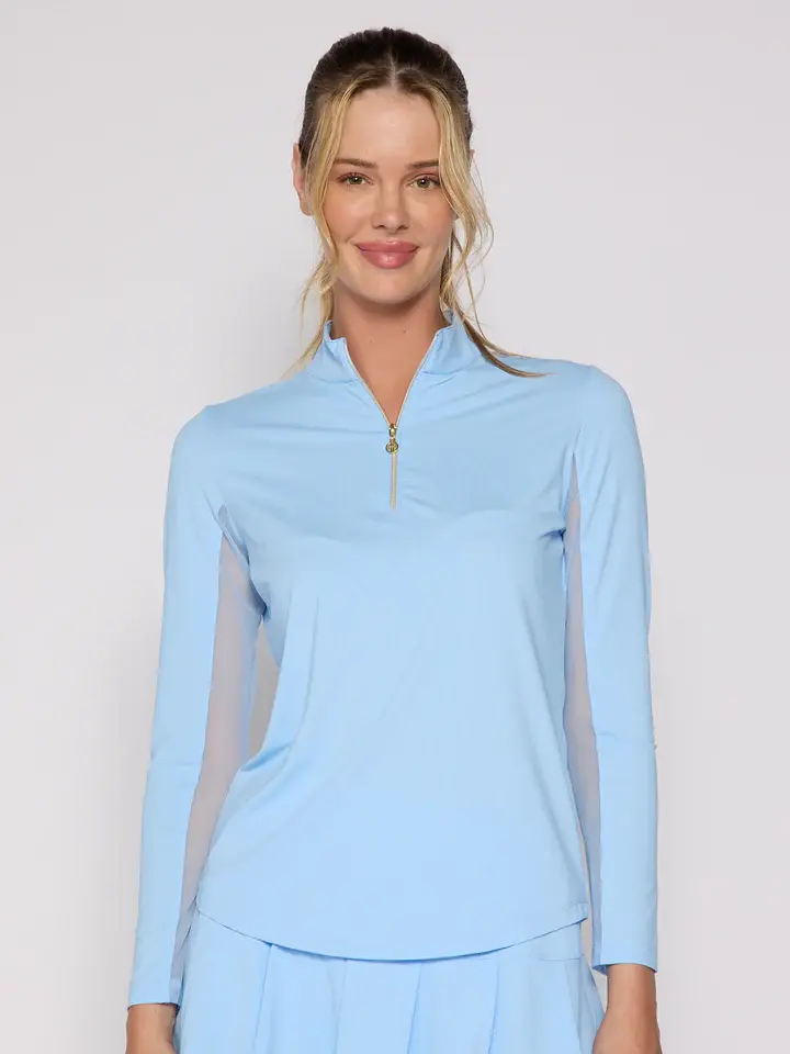 G Lifestyle Zip Top Light Blue