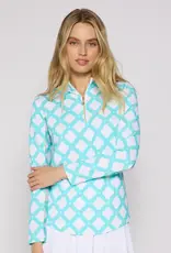G Lifestyle Zip Top Circle Geo Caribbean