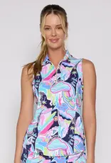 G Lifestyle Sleeveless Polo Navy Golfer