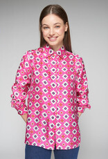 Vilagallo Geometric Top Fuchsia