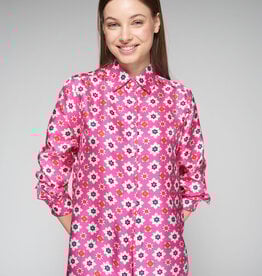 Vilagallo Geometric Top Fuchsia