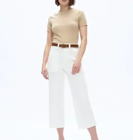 Bayeas Relax Straight Leg Jean White
