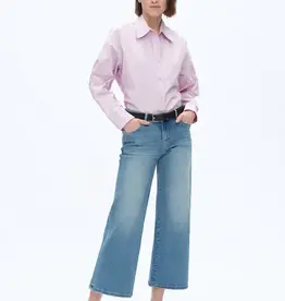 Bayeas Wide Leg Crop Jean Light Blue