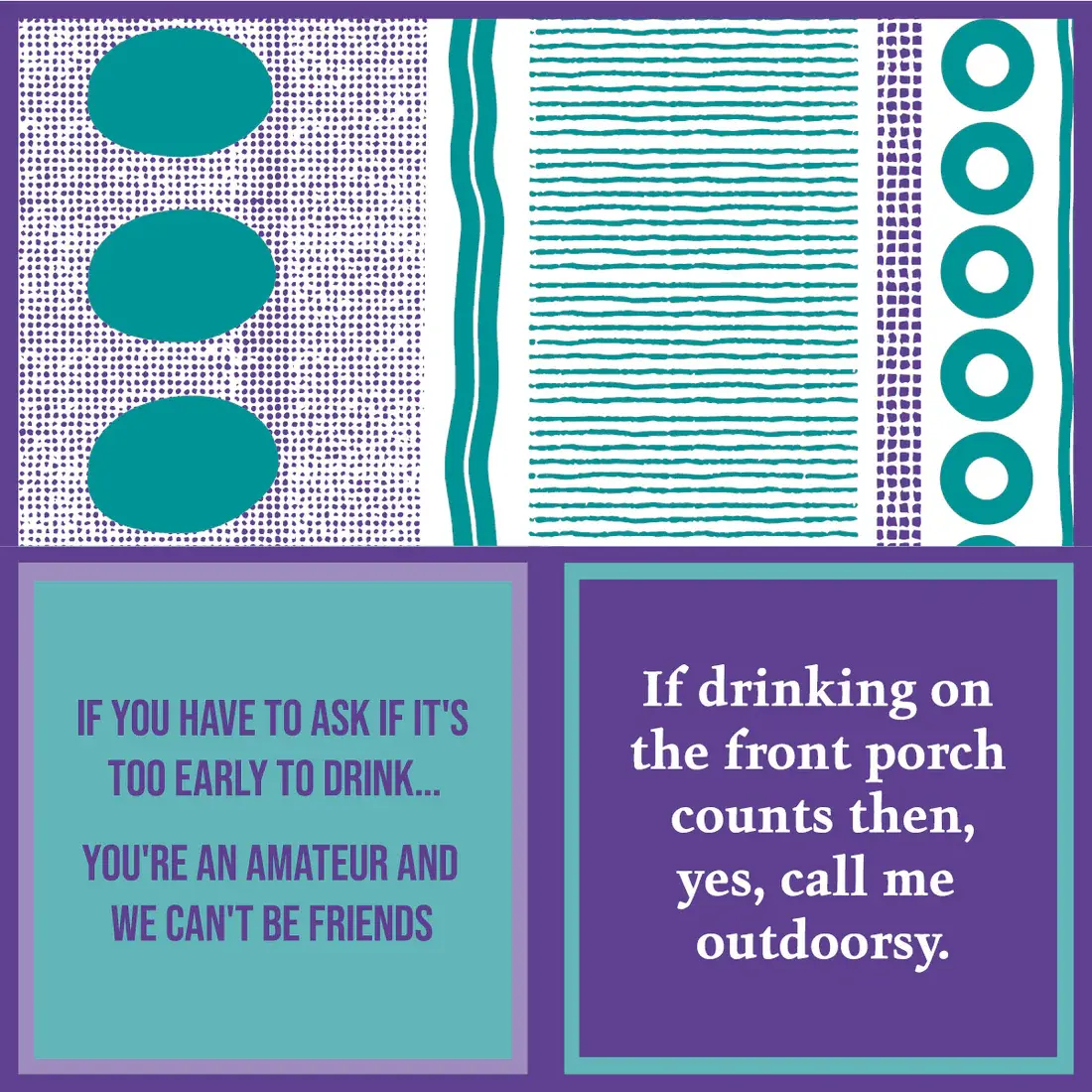 Drinks On Me Outdoorsy Double Sided Napkin