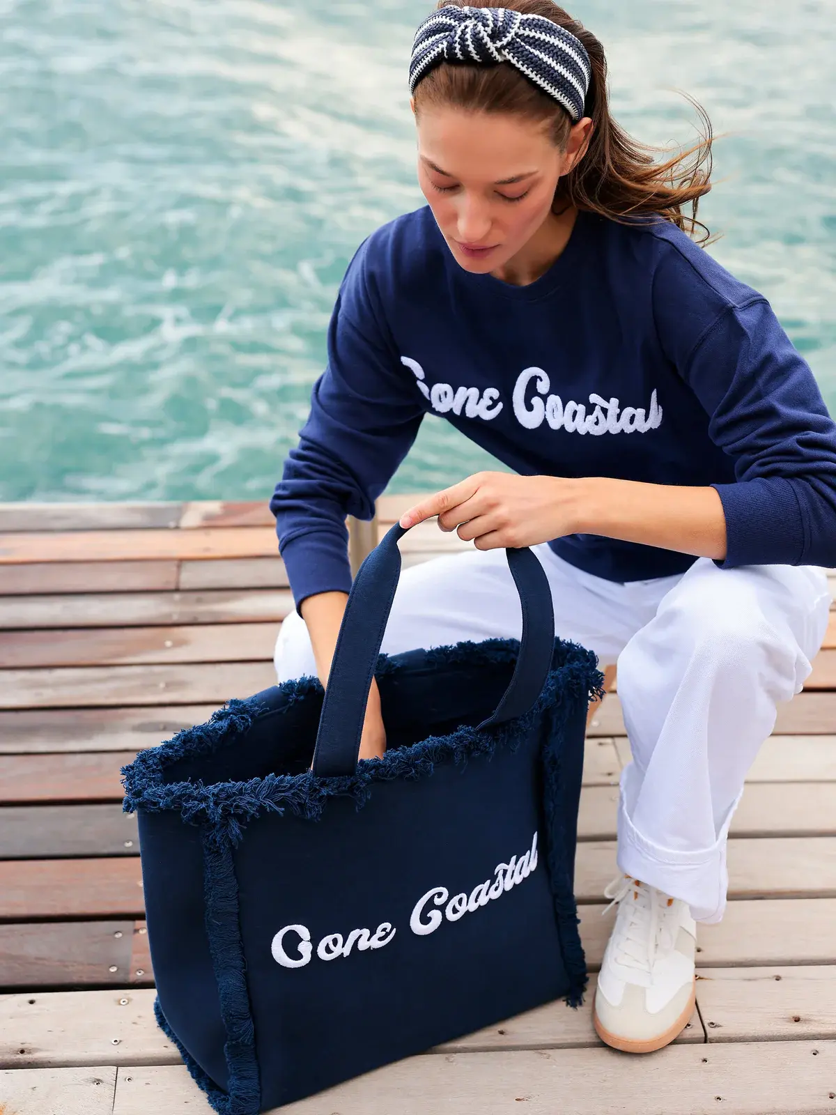 Shiraleah Gone Coastal Tote Navy