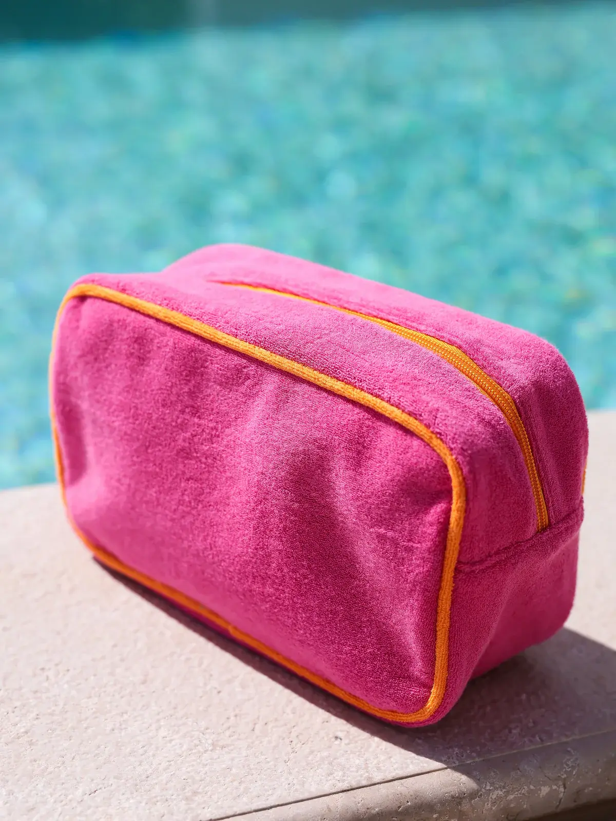 Shiraleah Cabana Medium Zip Pouch Magenta