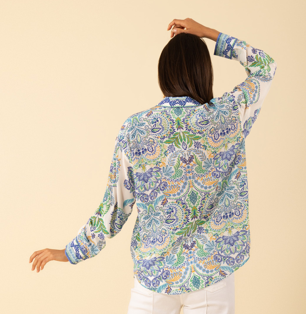 Hale Bob Waverly Top Blue