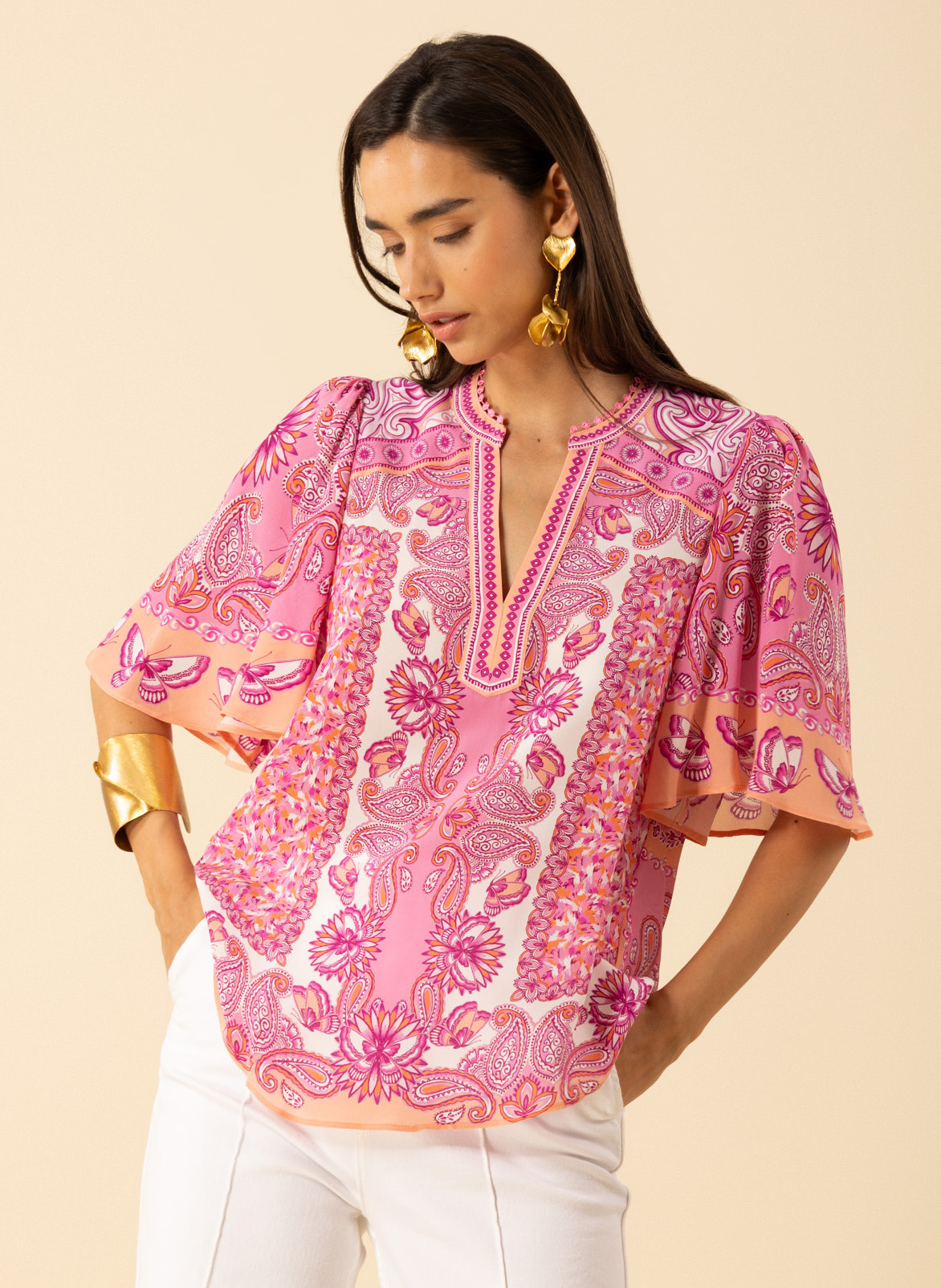 Hale Bob Novah Top Pink