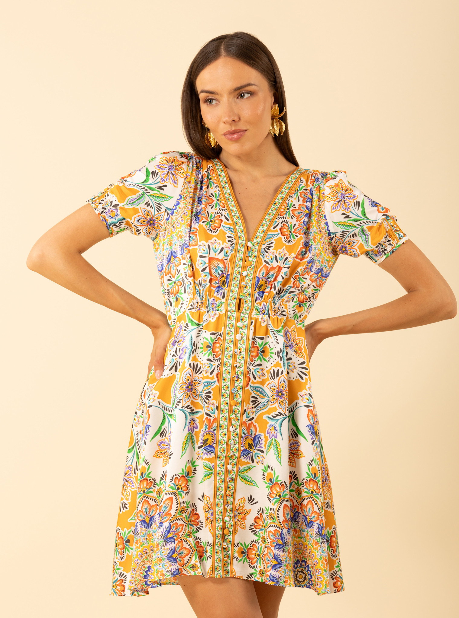 Hale Bob Ila Dress Orange