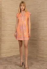 Hale Bob Jada Beaded Dress Orange