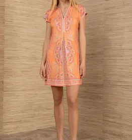 Hale Bob Jada Beaded Dress Orange