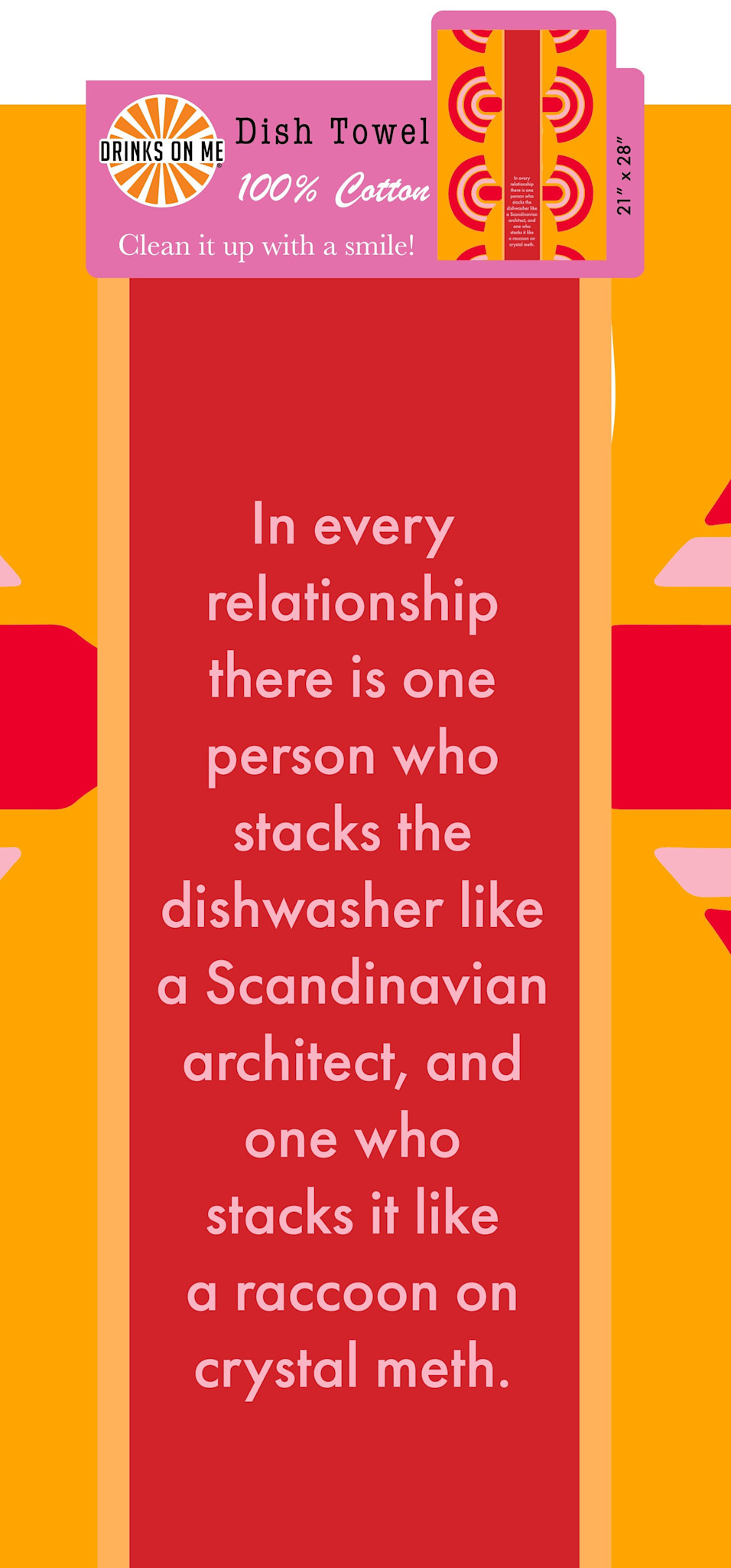 Drinks On Me Dishwasher Dish Towel