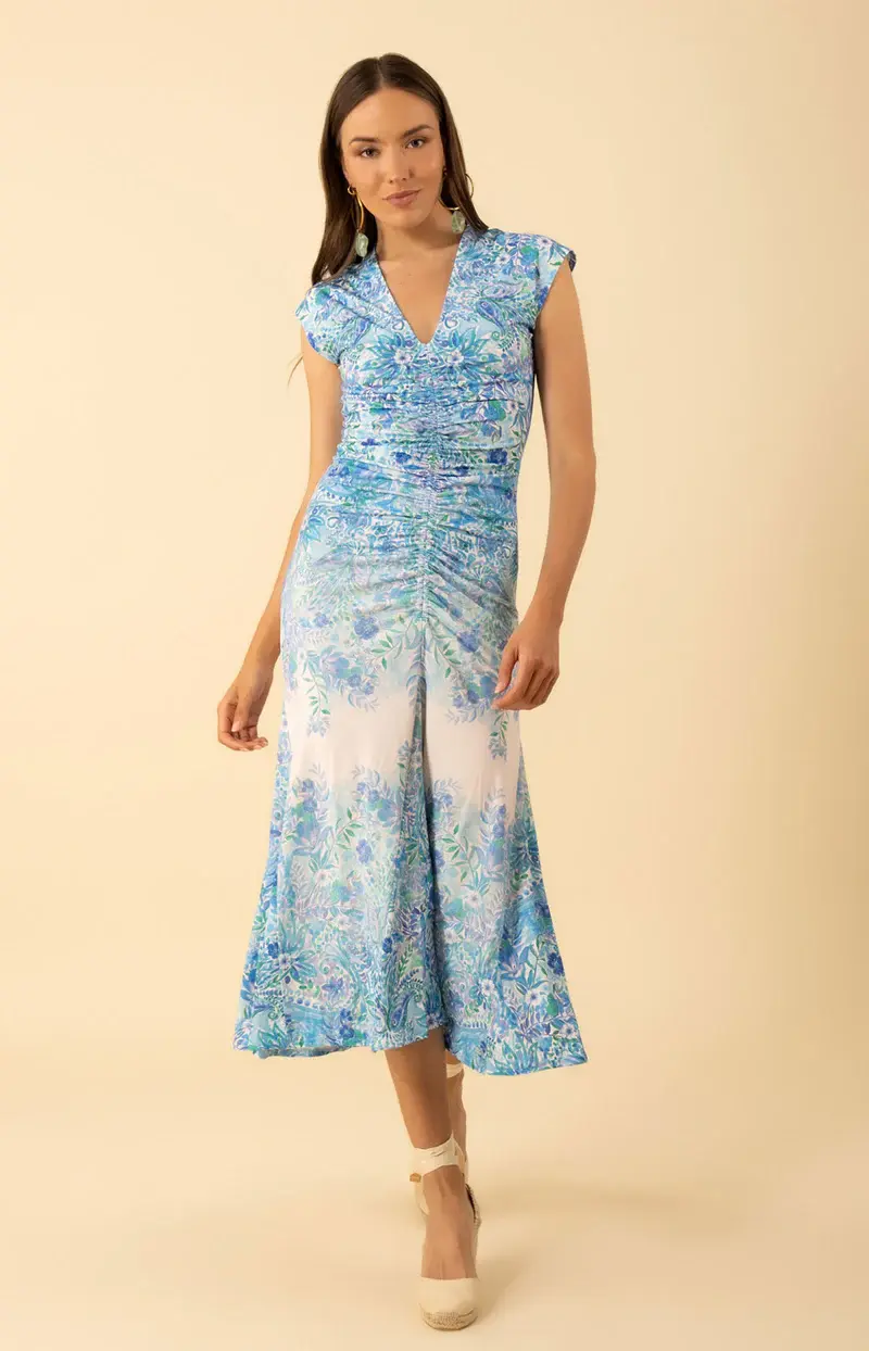 Hale Bob Kamiyah Jersey Dress Blue