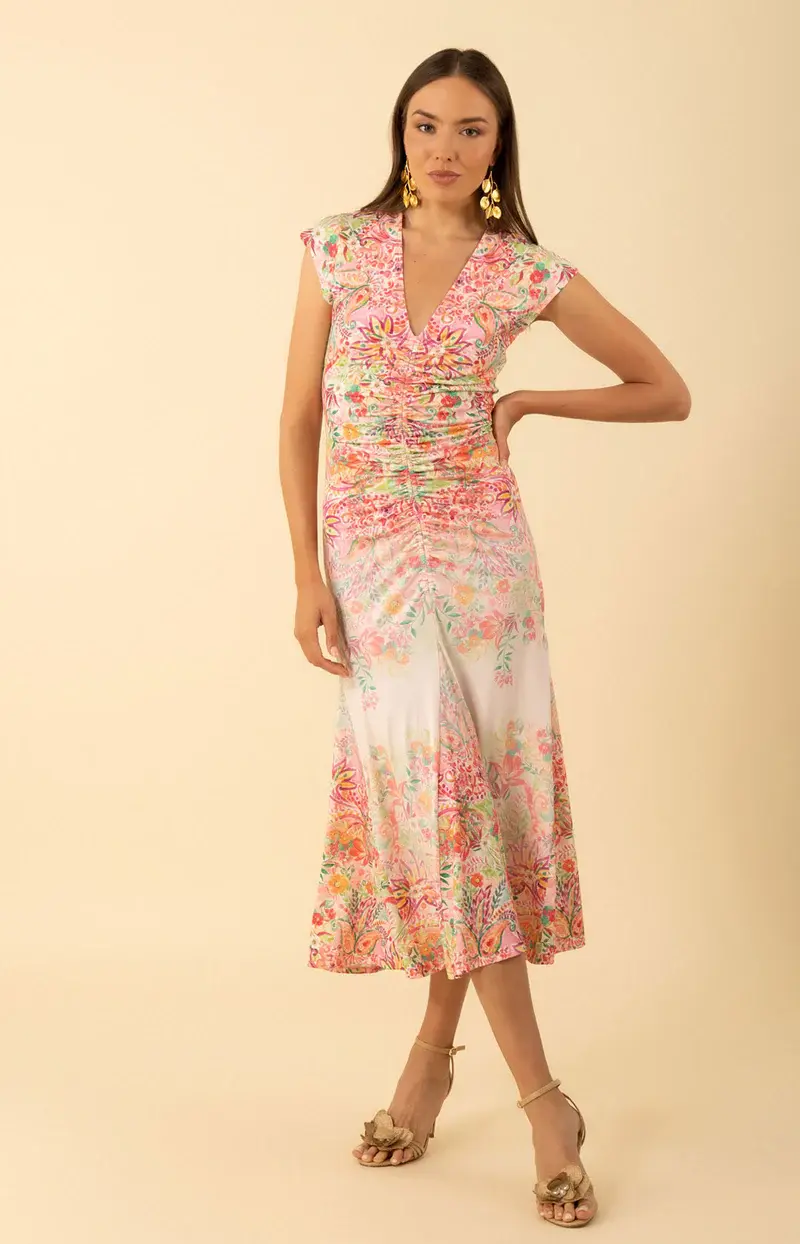 Hale Bob Kamiyah Jersey Dress Pink