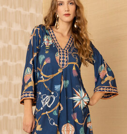 Hale Bob Giuliana Dress Navy