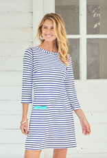Cabana Life Cabana Life Navy Stripe Cabana Shift Dress