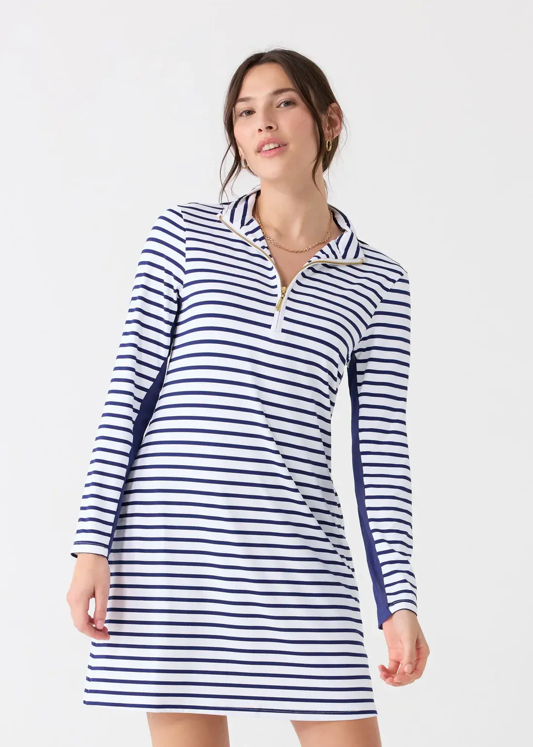 Cabana Life Stripe Sport Dress Navy