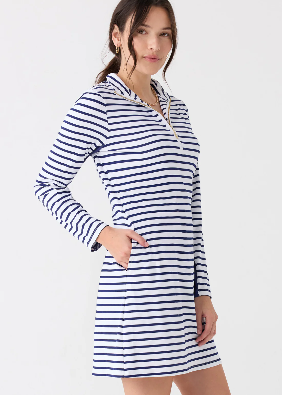 Cabana Life Stripe Sport Dress Navy