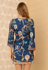 Hale Bob Giuliana Dress Navy