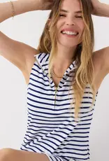 Cabana Life Stripe 1/4 Zip Dress Navy