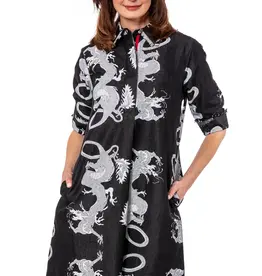 Dizzy Lizzie Chatham Dress Black Dragons
