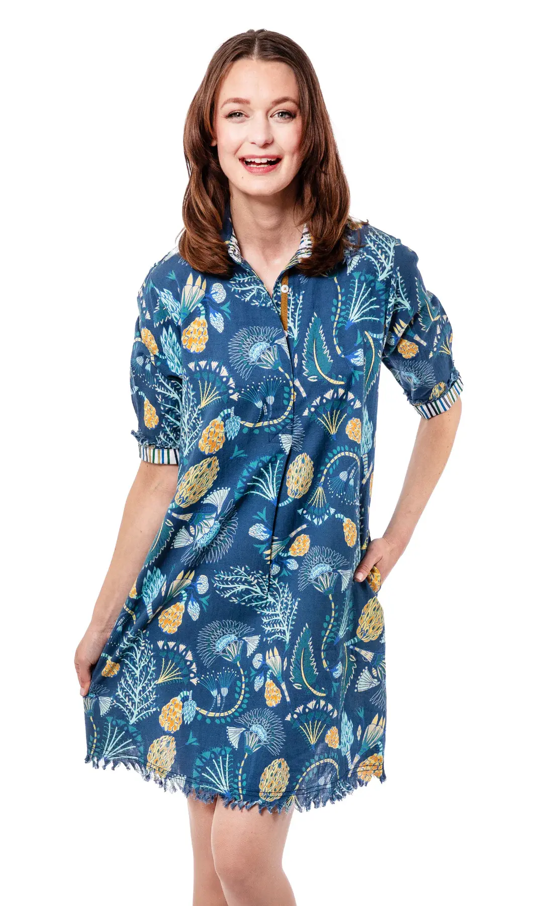 Dizzy Lizzie Chatham Dress Blue Floral