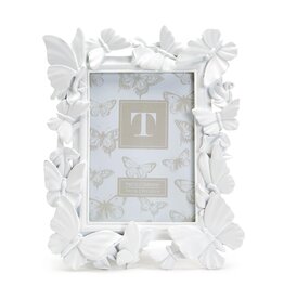 Two's Company White Butterfly 5x7 Frame