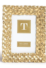 Two's Company Gold Braid Pattern Frame 4x6